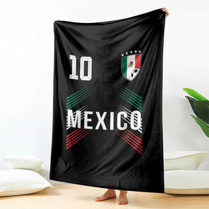 Mexico Soccer Sports Graphic Number 10 Jersey Style Throw Blanket Proud Mexican Football Fans Game Day Pride TS02 Print Your Wear
