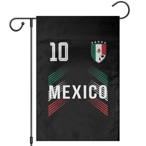 Mexico Soccer Sports Graphic Number 10 Jersey Style Garden Flag Proud Mexican Football Fans Game Day Pride TS02 Black Print Your Wear