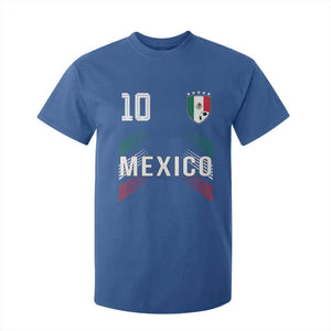 Mexico Soccer Sports Graphic Number 10 Jersey Style T Shirt For Kid Proud Mexican Football Fans Game Day Pride TS02 Royal Blue Print Your Wear
