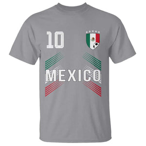 Mexico Soccer Sports Graphic Number 10 Jersey Style T Shirt Proud Mexican Football Fans Game Day Pride TS02 Sport Gray Print Your Wear