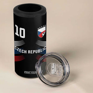 Czech Republic Soccer Sports Graphic Number 10 Jersey Style 4 in 1 Can Cooler Tumbler Proud Czechia Football Fans Game Day Pride TS02 Print Your Wear