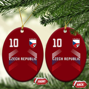 Czech Republic Soccer Sports Graphic Number 10 Jersey Style Ceramic Ornament Proud Czechia Football Fans Game Day Pride TS02 Print Your Wear