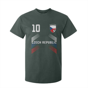 Czech Republic Soccer Sports Graphic Number 10 Jersey Style T Shirt For Kid Proud Czechia Football Fans Game Day Pride TS02 Dark Forest Green Print Your Wear