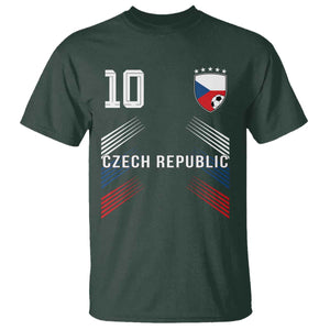 Czech Republic Soccer Sports Graphic Number 10 Jersey Style T Shirt Proud Czechia Football Fans Game Day Pride TS02 Dark Forest Green Print Your Wear