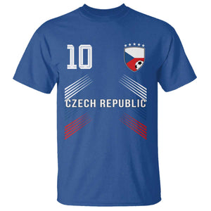 Czech Republic Soccer Sports Graphic Number 10 Jersey Style T Shirt Proud Czechia Football Fans Game Day Pride TS02 Royal Blue Print Your Wear