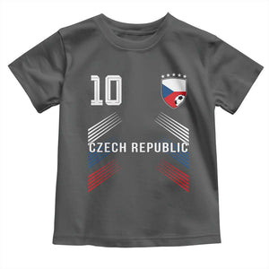 Czech Republic Soccer Sports Graphic Number 10 Jersey Style Toddler T Shirt Proud Czechia Football Fans Game Day Pride TS02 Dark Heather Print Your Wear