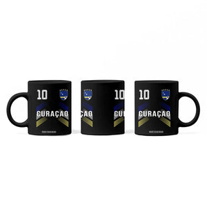 Curacao Soccer Sports Graphic Number 10 Jersey Style Coffee Mug Proud Curaçaoans Football Fans Game Day Pride TS02 Print Your Wear