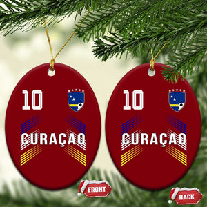 Curacao Soccer Sports Graphic Number 10 Jersey Style Ceramic Ornament Proud Curaçaoans Football Fans Game Day Pride TS02 Print Your Wear