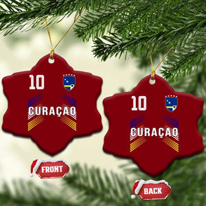 Curacao Soccer Sports Graphic Number 10 Jersey Style Ceramic Ornament Proud Curaçaoans Football Fans Game Day Pride TS02 Print Your Wear