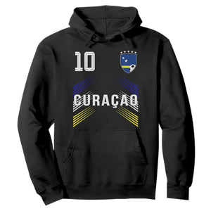 Curacao Soccer Sports Graphic Number 10 Jersey Style Hoodie Proud Curaçaoans Football Fans Game Day Pride TS02 Black Print Your Wear