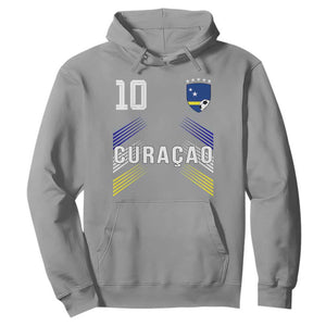 Curacao Soccer Sports Graphic Number 10 Jersey Style Hoodie Proud Curaçaoans Football Fans Game Day Pride TS02 Sport Gray Print Your Wear