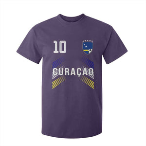 Curacao Soccer Sports Graphic Number 10 Jersey Style T Shirt For Kid Proud Curaçaoans Football Fans Game Day Pride TS02 Purple Print Your Wear