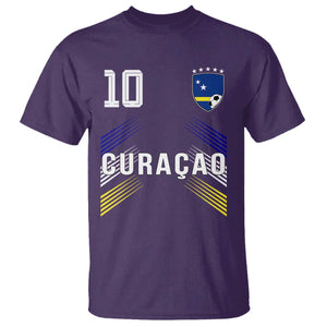 Curacao Soccer Sports Graphic Number 10 Jersey Style T Shirt Proud Curaçaoans Football Fans Game Day Pride TS02 Purple Print Your Wear