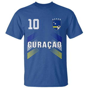 Curacao Soccer Sports Graphic Number 10 Jersey Style T Shirt Proud Curaçaoans Football Fans Game Day Pride TS02 Royal Blue Print Your Wear