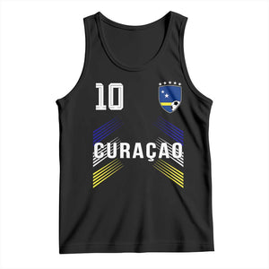 Curacao Soccer Sports Graphic Number 10 Jersey Style Tank Top Proud Curaçaoans Football Fans Game Day Pride TS02 Black Print Your Wear