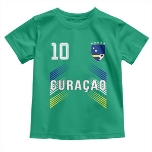 Curacao Soccer Sports Graphic Number 10 Jersey Style Toddler T Shirt Proud Curaçaoans Football Fans Game Day Pride TS02 Irish Green Print Your Wear