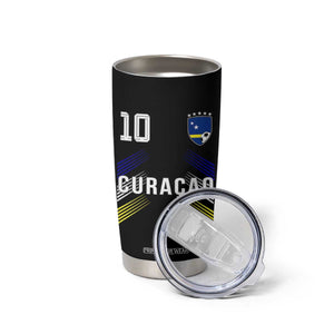Curacao Soccer Sports Graphic Number 10 Jersey Style Tumbler Cup Proud Curaçaoans Football Fans Game Day Pride TS02 Print Your Wear