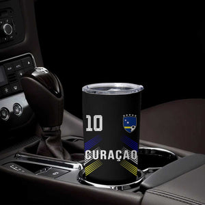 Curacao Soccer Sports Graphic Number 10 Jersey Style Tumbler Cup Proud Curaçaoans Football Fans Game Day Pride TS02 Print Your Wear
