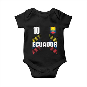 Ecuador Soccer Sports Graphic Number 10 Jersey Style Baby Onesie Proud Ecuadorian Football Fans Game Day Pride TS02 Black Print Your Wear