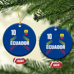 Ecuador Soccer Sports Graphic Number 10 Jersey Style Ceramic Ornament Proud Ecuadorian Football Fans Game Day Pride TS02 1pc Blue Print Your Wear