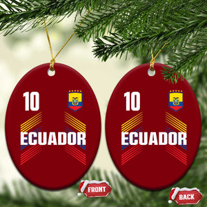 Ecuador Soccer Sports Graphic Number 10 Jersey Style Ceramic Ornament Proud Ecuadorian Football Fans Game Day Pride TS02 Print Your Wear