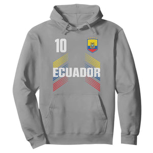 Ecuador Soccer Sports Graphic Number 10 Jersey Style Hoodie Proud Ecuadorian Football Fans Game Day Pride TS02 Sport Gray Print Your Wear