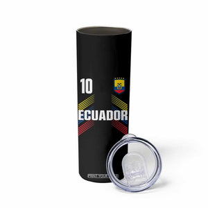 Ecuador Soccer Sports Graphic Number 10 Jersey Style Skinny Tumbler Proud Ecuadorian Football Fans Game Day Pride TS02 Print Your Wear