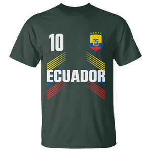 Ecuador Soccer Sports Graphic Number 10 Jersey Style T Shirt Proud Ecuadorian Football Fans Game Day Pride TS02 Dark Forest Green Print Your Wear