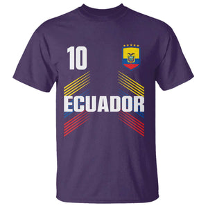 Ecuador Soccer Sports Graphic Number 10 Jersey Style T Shirt Proud Ecuadorian Football Fans Game Day Pride TS02 Purple Print Your Wear