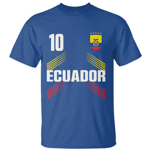 Ecuador Soccer Sports Graphic Number 10 Jersey Style T Shirt Proud Ecuadorian Football Fans Game Day Pride TS02 Royal Blue Print Your Wear