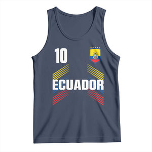 Ecuador Soccer Sports Graphic Number 10 Jersey Style Tank Top Proud Ecuadorian Football Fans Game Day Pride TS02 Navy Print Your Wear