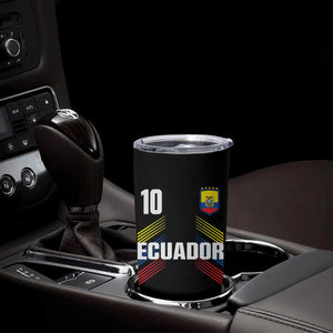 Ecuador Soccer Sports Graphic Number 10 Jersey Style Tumbler Cup Proud Ecuadorian Football Fans Game Day Pride TS02 Print Your Wear