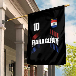 Paraguay Soccer Sports Graphic Number 10 Jersey Style Garden Flag Proud Paraguayan Football Fans Game Day Pride TS02 Print Your Wear