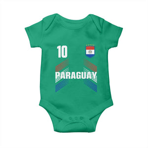 Paraguay Soccer Sports Graphic Number 10 Jersey Style Baby Onesie Proud Paraguayan Football Fans Game Day Pride TS02 Irish Green Print Your Wear