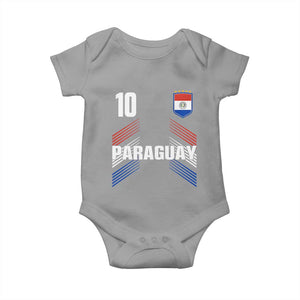 Paraguay Soccer Sports Graphic Number 10 Jersey Style Baby Onesie Proud Paraguayan Football Fans Game Day Pride TS02 Sport Gray Print Your Wear
