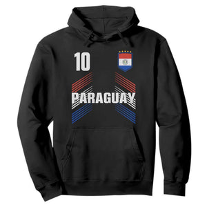 Paraguay Soccer Sports Graphic Number 10 Jersey Style Hoodie Proud Paraguayan Football Fans Game Day Pride TS02 Black Print Your Wear