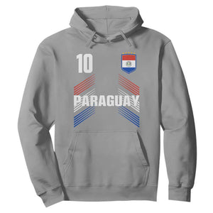 Paraguay Soccer Sports Graphic Number 10 Jersey Style Hoodie Proud Paraguayan Football Fans Game Day Pride TS02 Sport Gray Print Your Wear