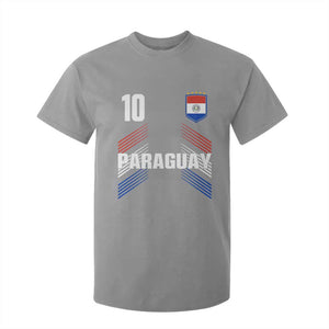 Paraguay Soccer Sports Graphic Number 10 Jersey Style T Shirt For Kid Proud Paraguayan Football Fans Game Day Pride TS02 Sport Gray Print Your Wear