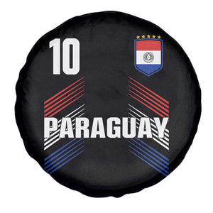 Paraguay Soccer Sports Graphic Number 10 Jersey Style Spare Tire Cover Proud Paraguayan Football Fans Game Day Pride TS02 Print Your Wear