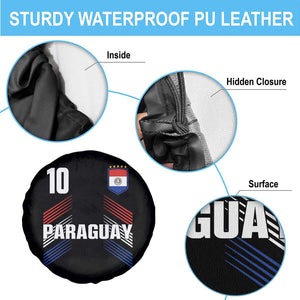 Paraguay Soccer Sports Graphic Number 10 Jersey Style Spare Tire Cover Proud Paraguayan Football Fans Game Day Pride TS02 Print Your Wear