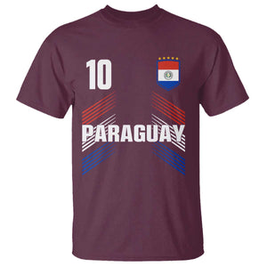 Paraguay Soccer Sports Graphic Number 10 Jersey Style T Shirt Proud Paraguayan Football Fans Game Day Pride TS02 Maroon Print Your Wear