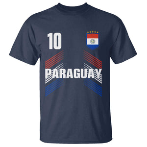 Paraguay Soccer Sports Graphic Number 10 Jersey Style T Shirt Proud Paraguayan Football Fans Game Day Pride TS02 Navy Print Your Wear