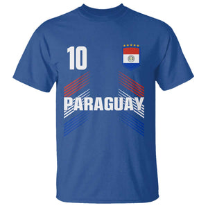 Paraguay Soccer Sports Graphic Number 10 Jersey Style T Shirt Proud Paraguayan Football Fans Game Day Pride TS02 Royal Blue Print Your Wear