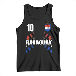 Paraguay Soccer Sports Graphic Number 10 Jersey Style Tank Top Proud Paraguayan Football Fans Game Day Pride TS02 Black Print Your Wear