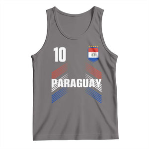 Paraguay Soccer Sports Graphic Number 10 Jersey Style Tank Top Proud Paraguayan Football Fans Game Day Pride TS02 Deep Heather Print Your Wear