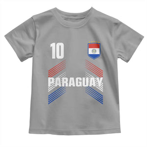 Paraguay Soccer Sports Graphic Number 10 Jersey Style Toddler T Shirt Proud Paraguayan Football Fans Game Day Pride TS02 Sport Gray Print Your Wear