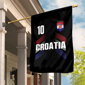 Croatia Soccer Sports Graphic Number 10 Jersey Style Garden Flag Proud Croatian Football Fans Game Day Pride TS02 Print Your Wear