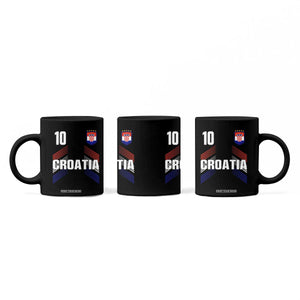Croatia Soccer Sports Graphic Number 10 Jersey Style Coffee Mug Proud Croatian Football Fans Game Day Pride TS02 Print Your Wear