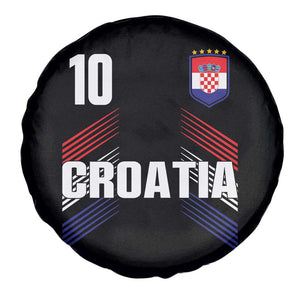 Croatia Soccer Sports Graphic Number 10 Jersey Style Spare Tire Cover Proud Croatian Football Fans Game Day Pride TS02 Print Your Wear