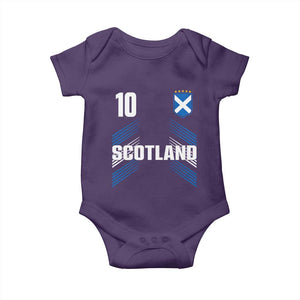 Scotland Soccer Sports Graphic Number 10 Jersey Style Baby Onesie Proud Scottish Football Fans Game Day Pride TS02 Purple Print Your Wear